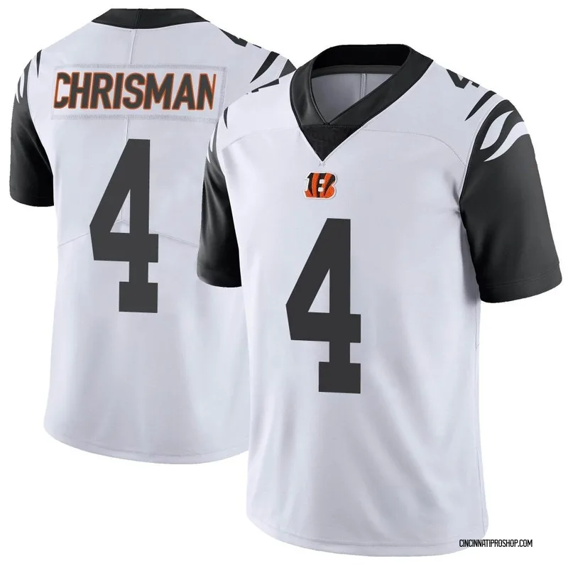 Orange Men's Drue Chrisman Cincinnati Bengals Game Jersey