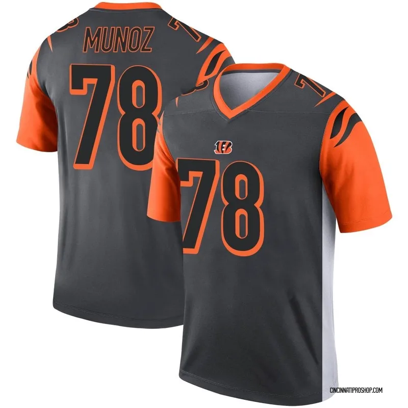 Men's Mitchell & Ness Anthony Munoz Black Cincinnati Bengals 1981 Authentic  Retired Player Jersey