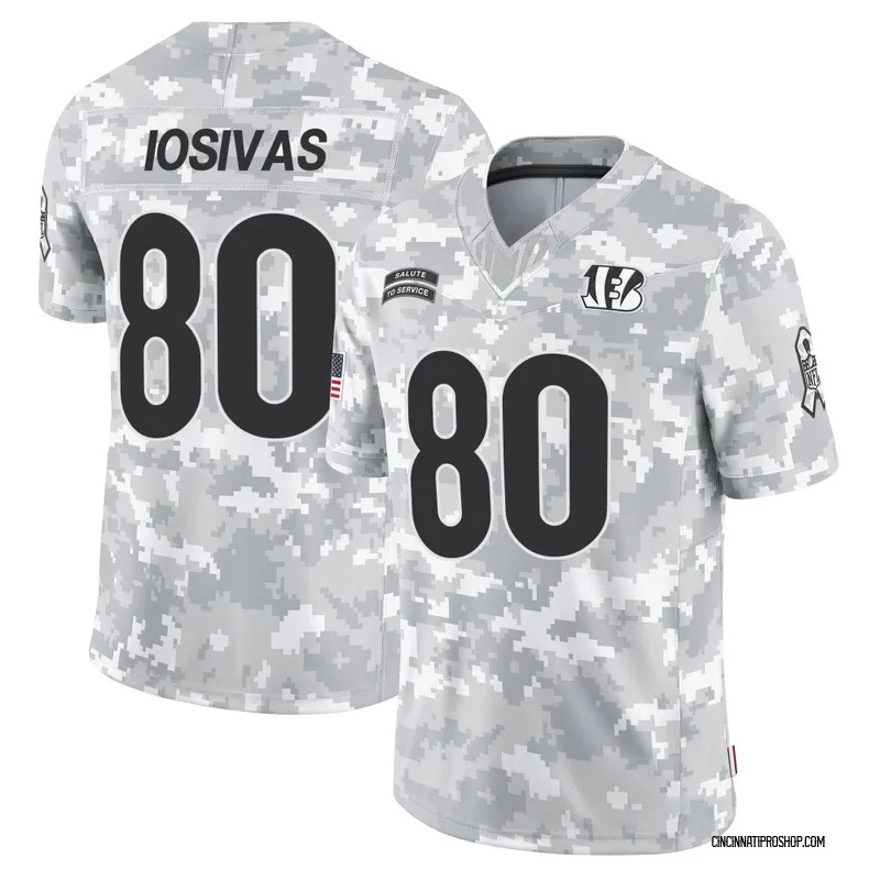 Arctic Camo Men's Andrei Iosivas Cincinnati Bengals Limited 2024 Salute to Service Jersey