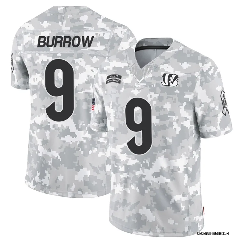 Arctic Camo Men's Joe Burrow Cincinnati Bengals Limited 2024 Salute to Service Jersey