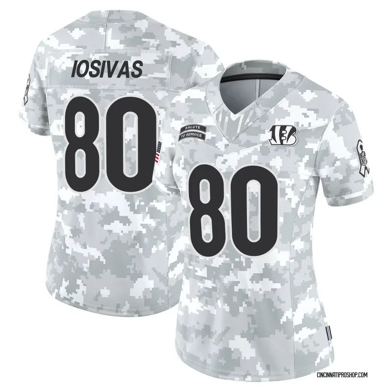 Arctic Camo Women's Andrei Iosivas Cincinnati Bengals Limited 2024 Salute to Service Jersey