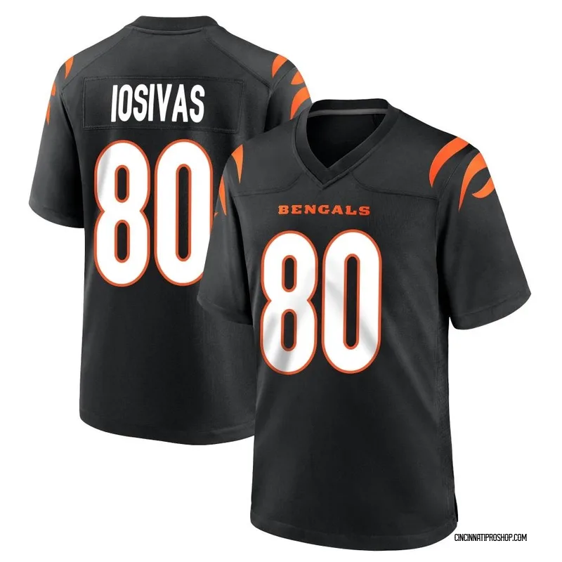 Black Men's Andrei Iosivas Cincinnati Bengals Game Team Color Jersey