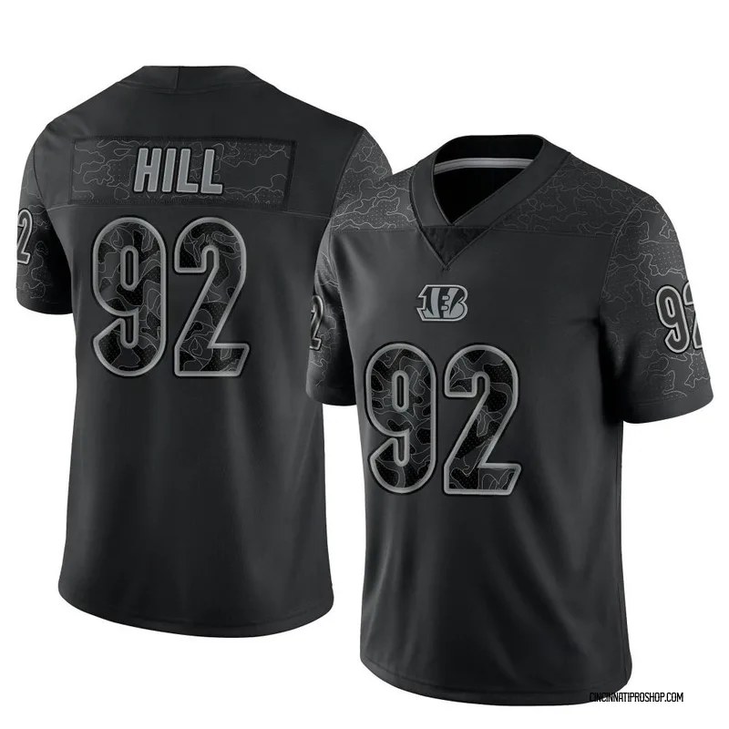 BJ Hill Cincinnati Bengals Youth Black Name & Number Logo Long