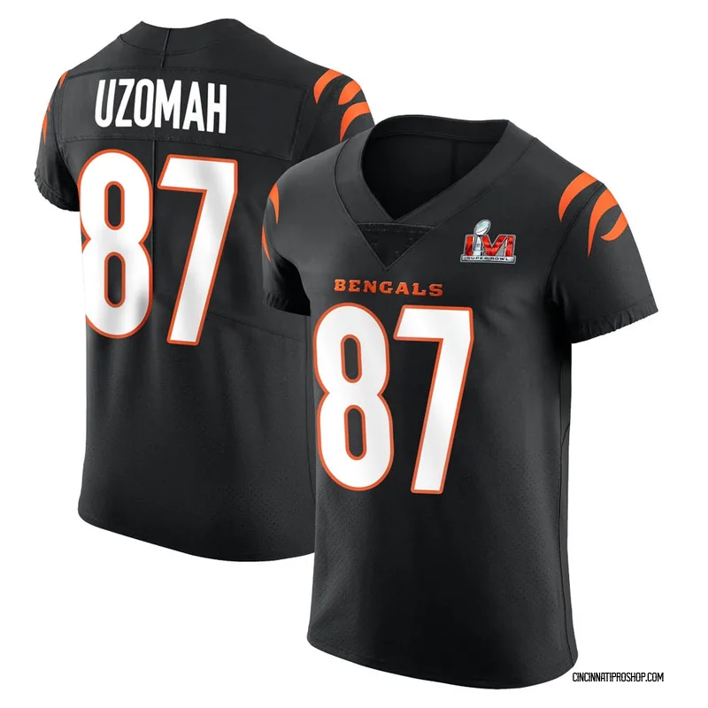 Men's Cincinnati Bengals #87 C.J. Uzomah Black Team Color Vapor Untouchable  Limited Player 100th Season Football Jersey Size S