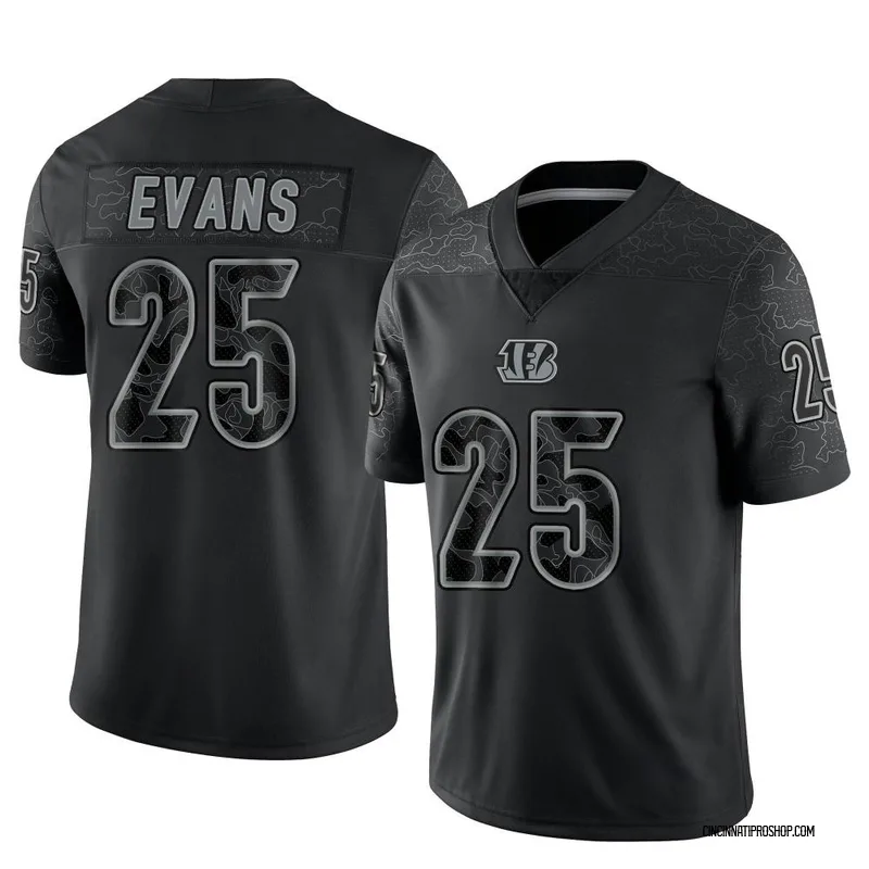 Chris Evans Cincinnati Bengals Men's Black Name & Number Logo T-Shirt 