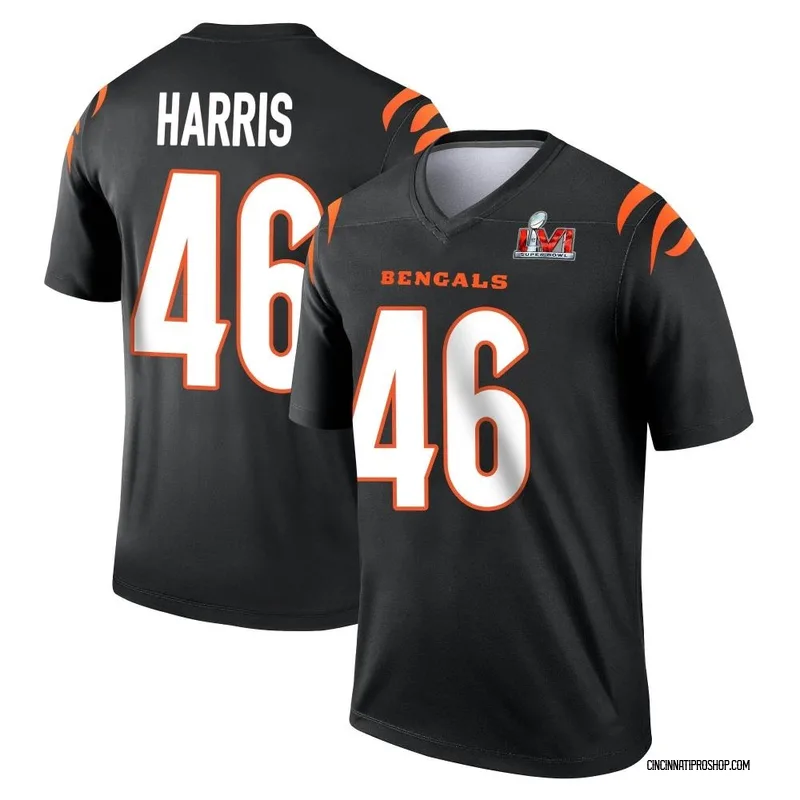 White Men's Clark Harris Cincinnati Bengals Legend Color Rush Super Bowl  LVI Bound Jersey