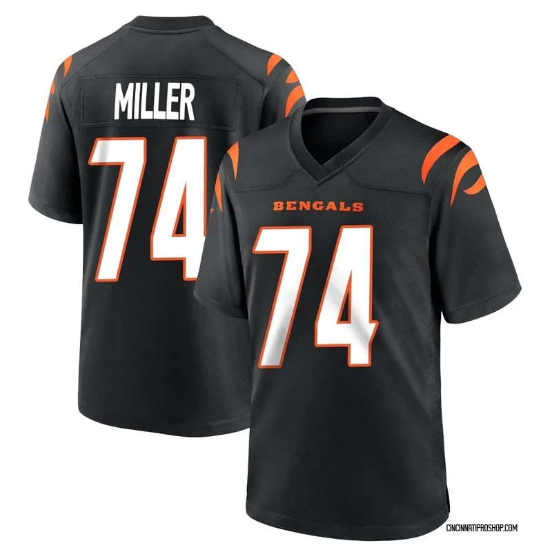 Black Men's Eric Miller Cincinnati Bengals Game Team Color Jersey