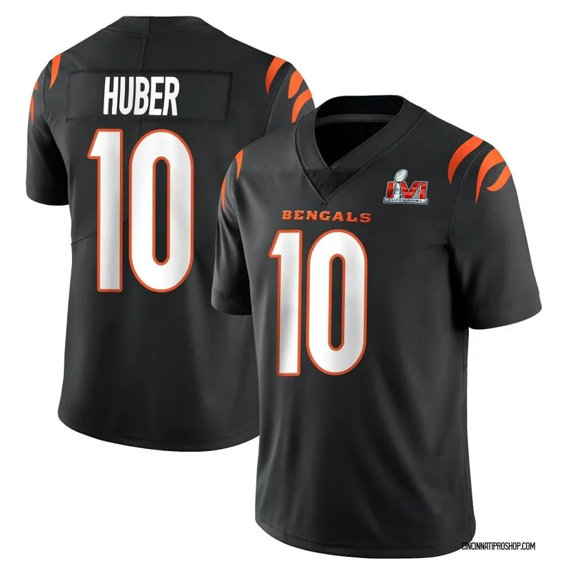 Men's Cincinnati Bengals #10 Kevin Huber Black Team Color Vapor