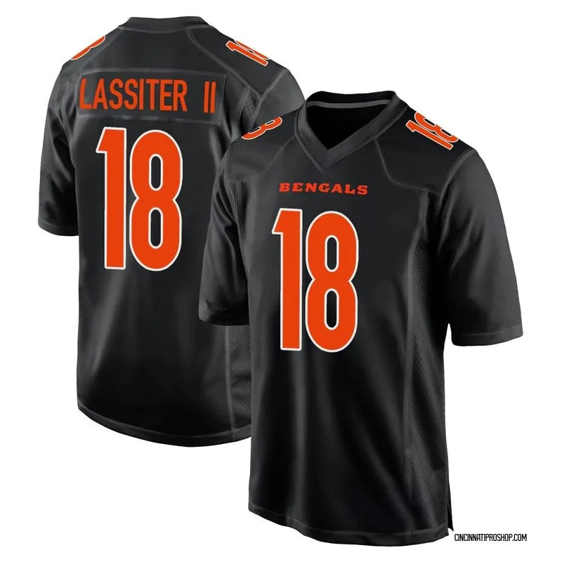 Men's Nike Kwamie Lassiter II Black Cincinnati Bengals Game Player Jersey Size: 3XL