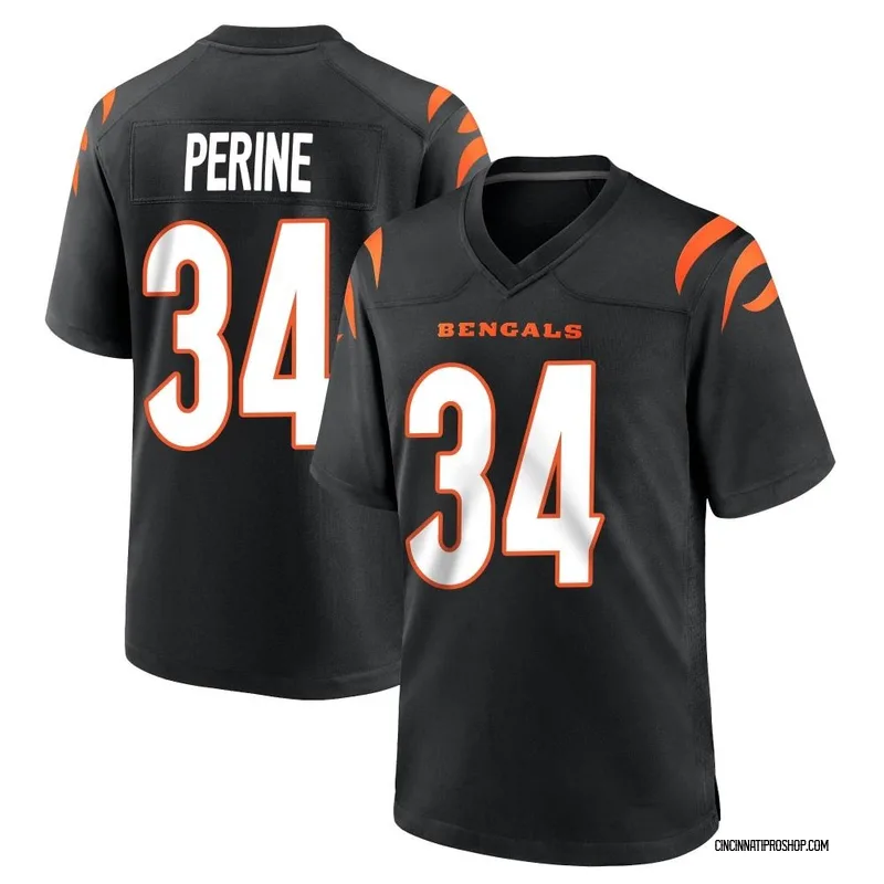 Black Men's Samaje Perine Cincinnati Bengals Game Team Color Jersey