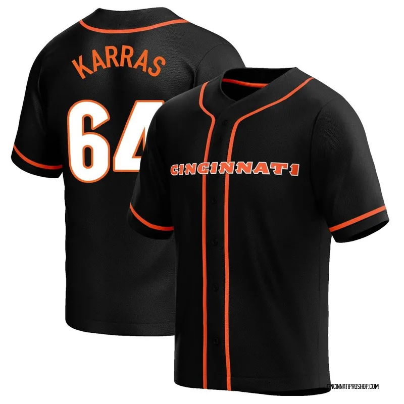 Ted Karras Cincinnati Bengals Youth Orange Name & Number Logo T