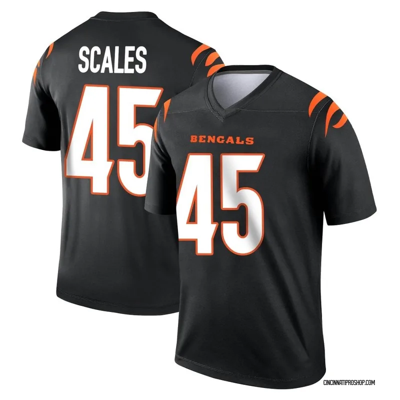 Men's Nike Tegray Scales Black Cincinnati Bengals Game Player Jersey