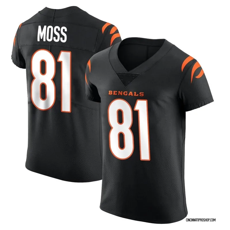 Black Men's Thaddeus Moss Cincinnati Bengals Game Team Color Jersey