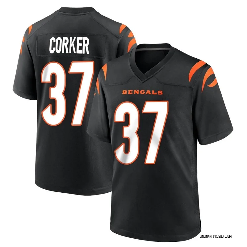 Yusuf Corker Cincinnati Bengals Youth Black Name & Number Logo T