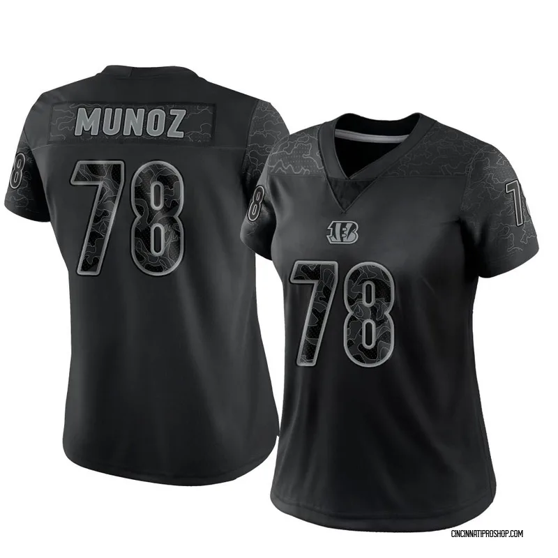 Black Women's Anthony Munoz Cincinnati Bengals Limited Reflective Jersey