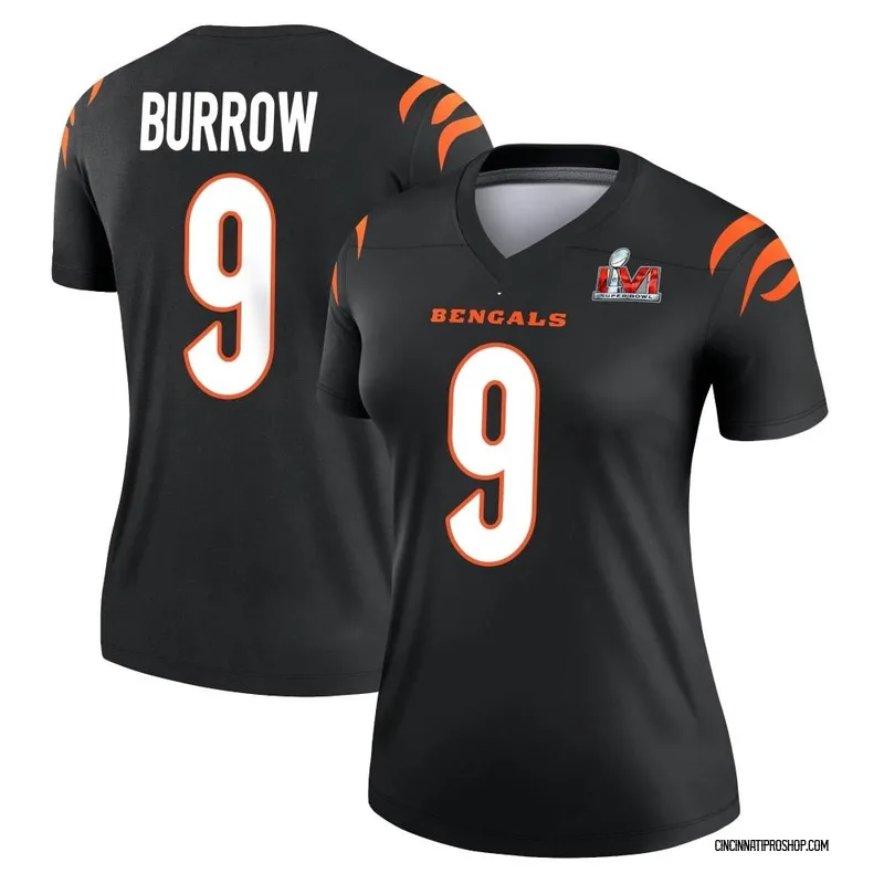 Black Women's Joe Burrow Cincinnati Bengals Legend Super Bowl LVI