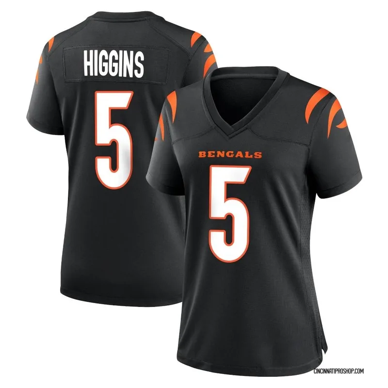 Cincinnati Bengals Nike Game Road Jersey - White - Tee Higgins - Mens