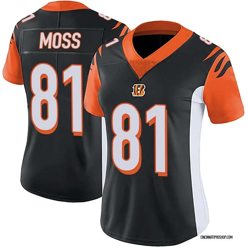 Black Men's Thaddeus Moss Cincinnati Bengals Game Team Color Jersey