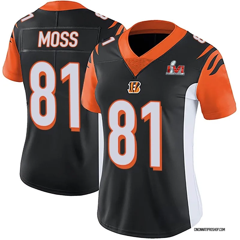 Black Men's Thaddeus Moss Cincinnati Bengals Game Team Color Jersey