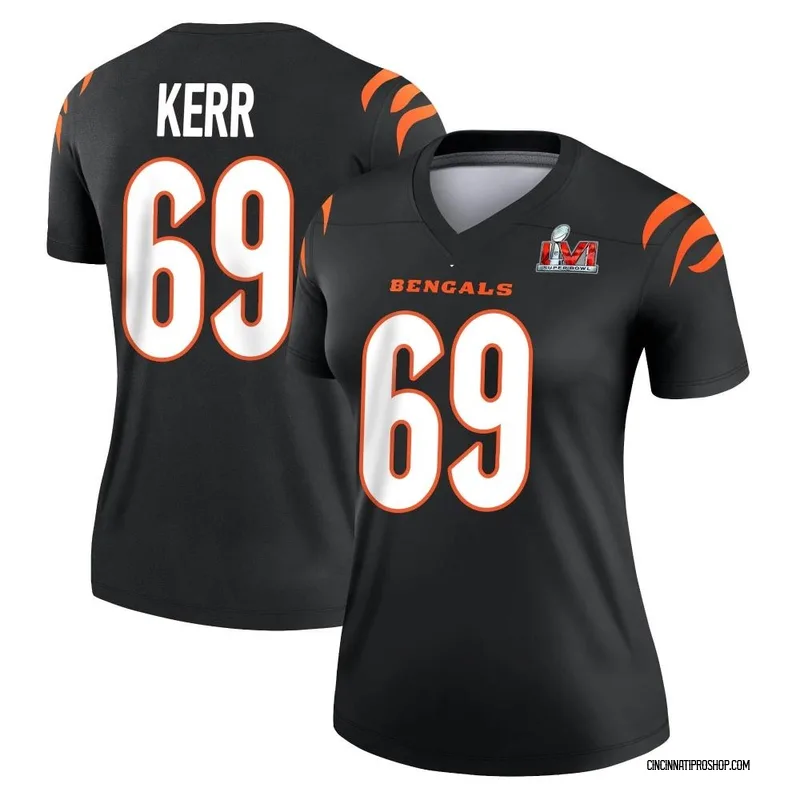 Black Women's Zach Kerr Cincinnati Bengals Legend Super Bowl LVI Bound  Jersey