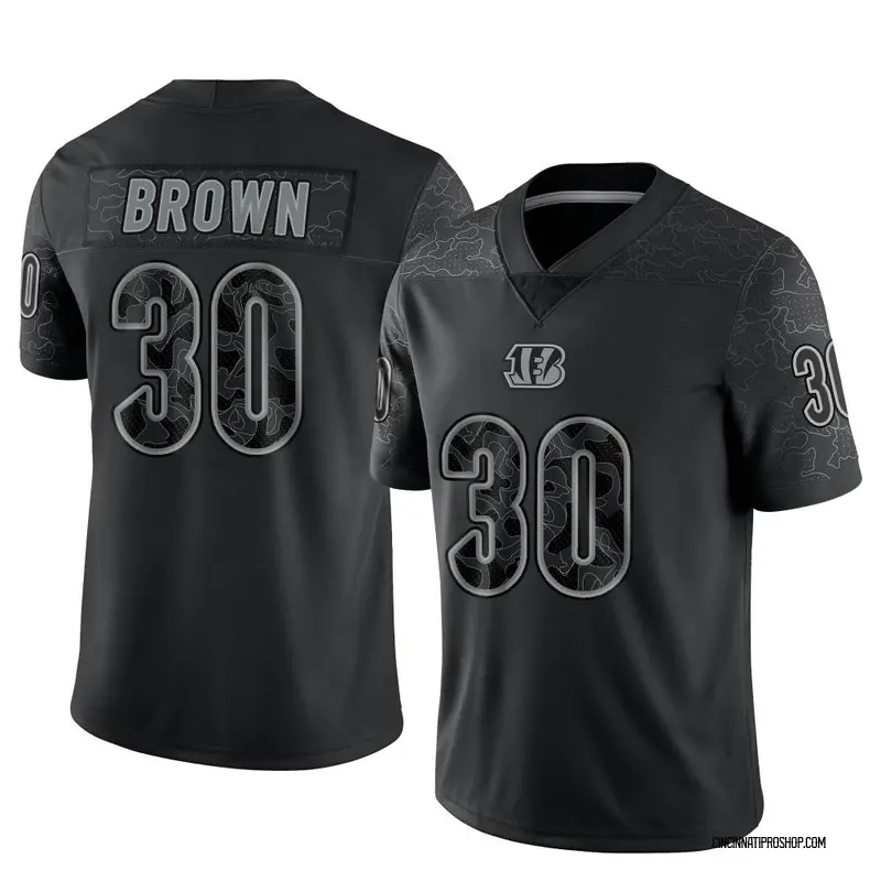 Black Youth Chase Brown Cincinnati Bengals Limited Reflective Jersey