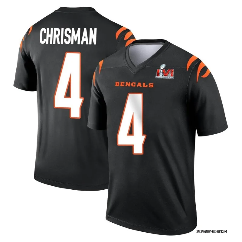 Evan McPherson Cincinnati Bengals Youth Legend White Color Rush T-Shirt