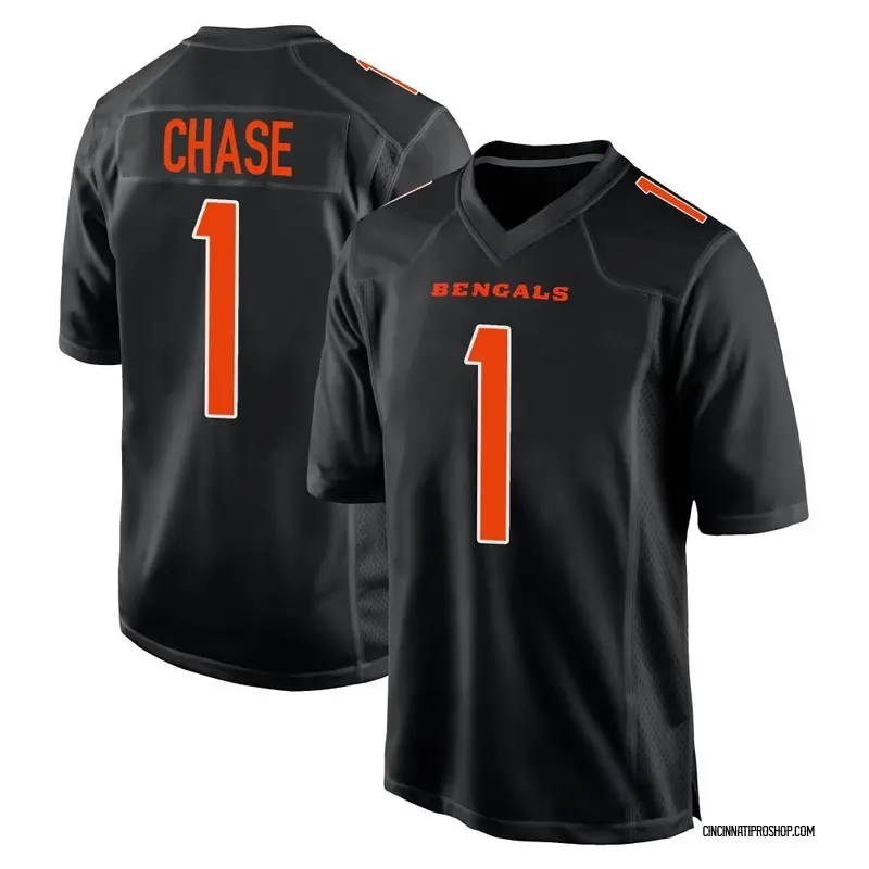 Youth Nike Ja'Marr Chase Gray Cincinnati Bengals Atmosphere Game Jersey