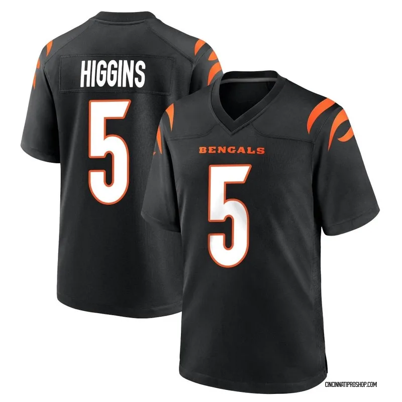 Black Youth Tee Higgins Cincinnati Bengals Game Team Color Jersey