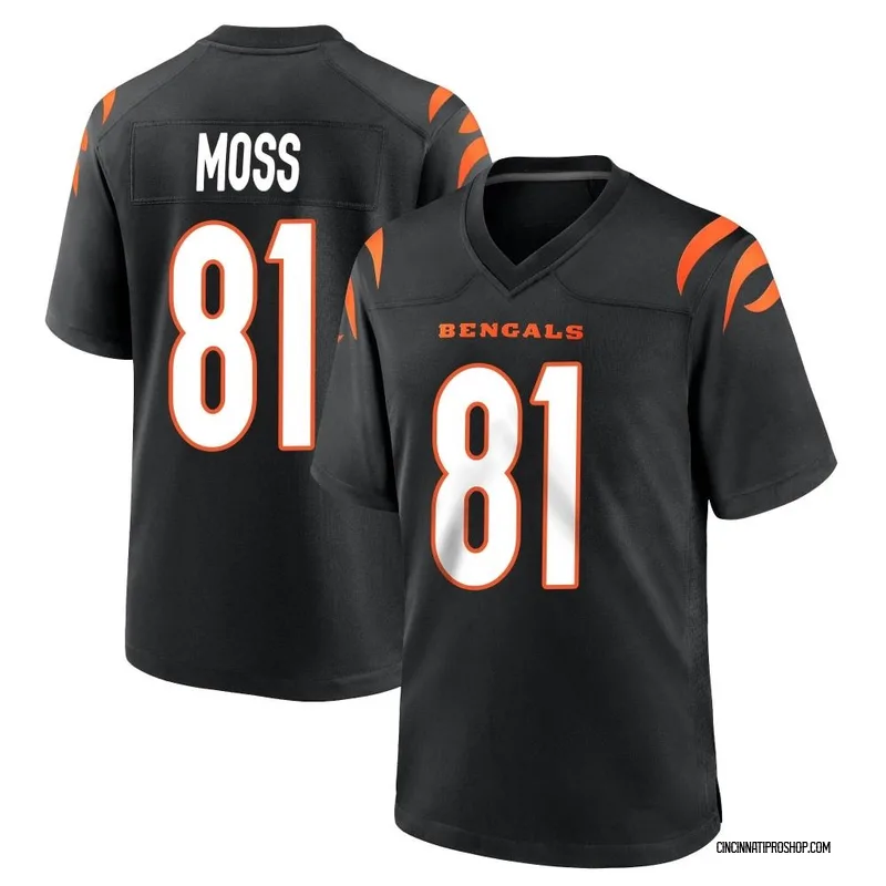 Black Men's Thaddeus Moss Cincinnati Bengals Game Team Color Jersey