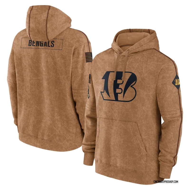 Brown Men's Cincinnati Bengals 2023 Salute to Service Club Pullover Hoodie