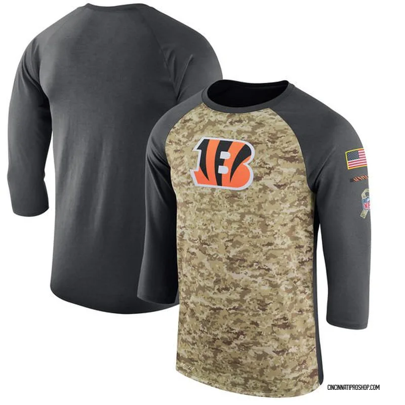 Chase Brown Cincinnati Bengals Youth Legend Brown Salute to Service  Sideline Olive Long Sleeve T-Shirt