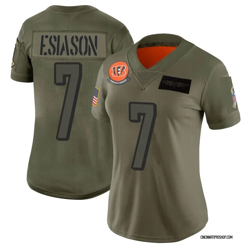 Cincinnati Bengals #7 Boomer Esiason Camo 2019 Salute to Service Limited  Jersey