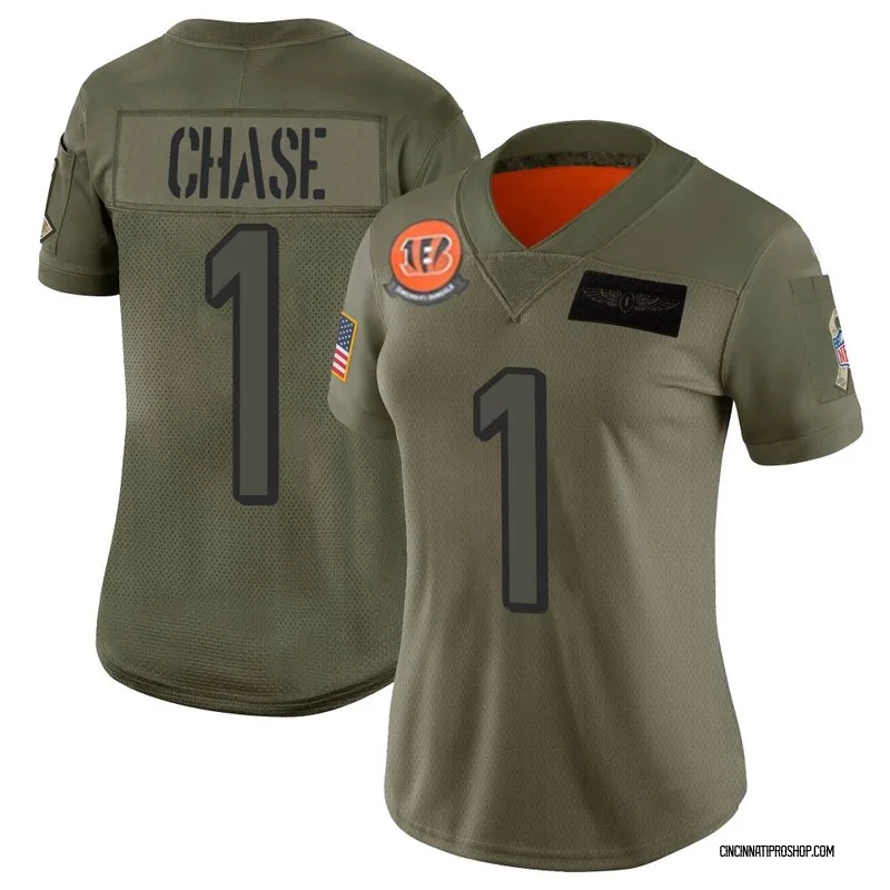 White Women's Ja'Marr Chase Cincinnati Bengals Limited Color Rush Vapor  Untouchable Jersey