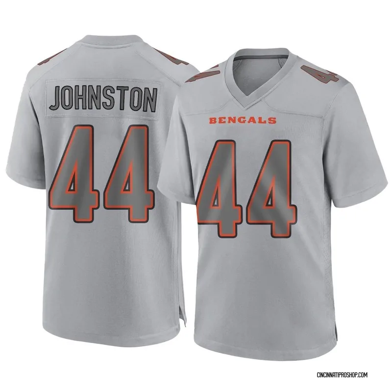 Clay Johnston White Cincinnati Bengals Game-Used #44 Jersey vs. Kansas City  Chiefs on January 30 2022