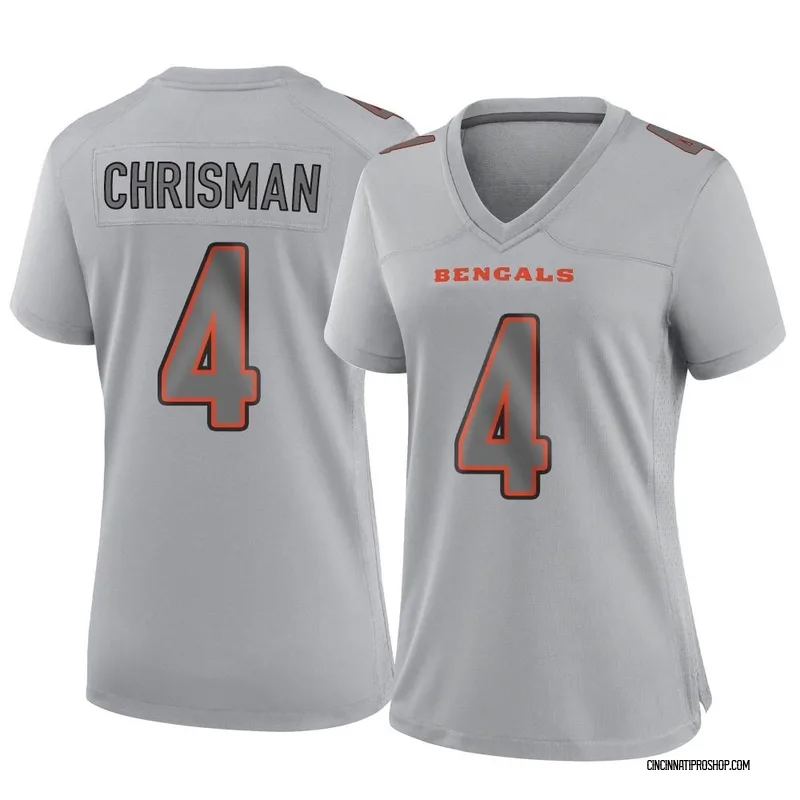 Drue Chrisman 4 Cincinnati Bengals Super Bowl LVII Champions Youth Game  Jersey - White - Bluefink