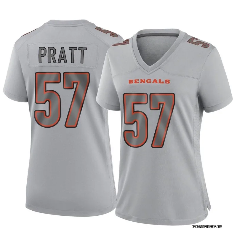 Women's Cincinnati Bengals #57 Germaine Pratt Limited White Pink