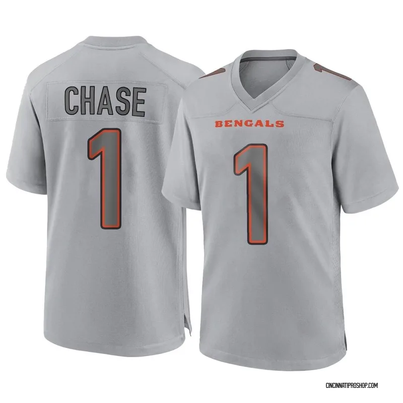 Gray Youth Ja'Marr Chase Cincinnati Bengals Game Atmosphere Fashion Jersey