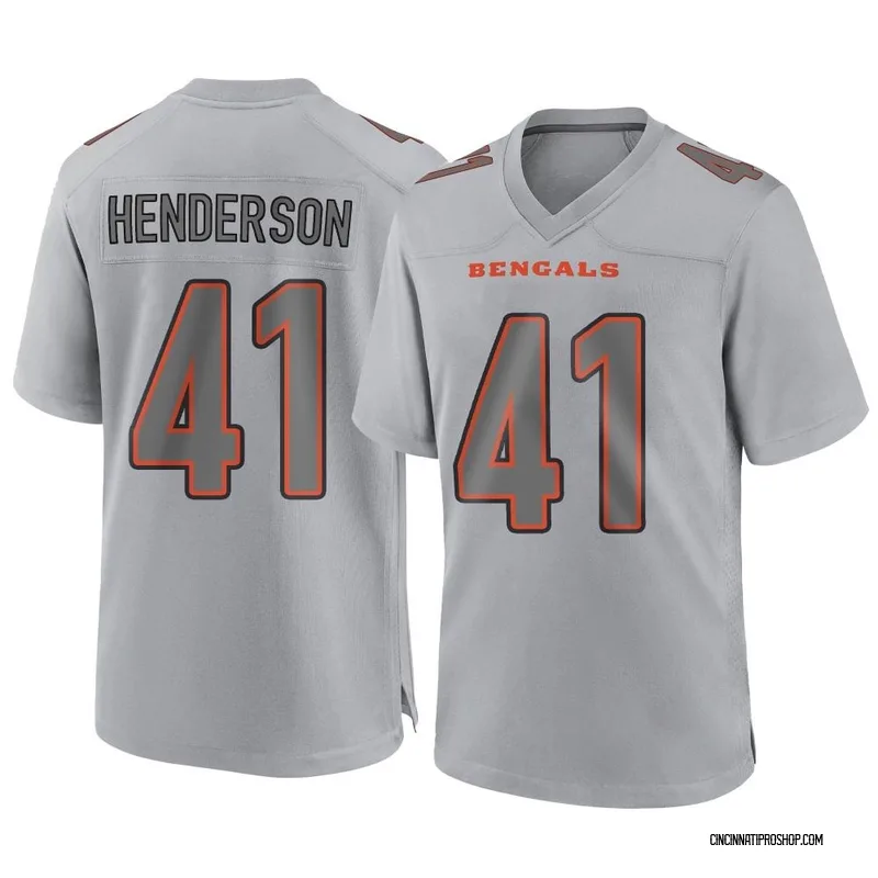 Orange Men's Trayvon Henderson Cincinnati Bengals Game Jersey