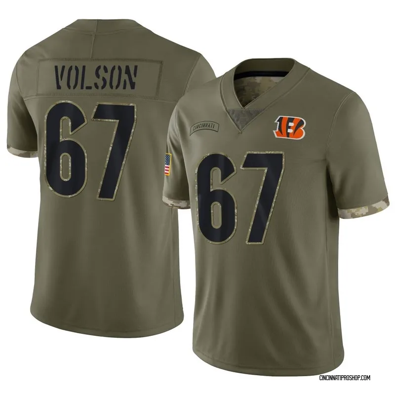 Cordell Volson Cincinnati Bengals Youth Black Name & Number Logo T-Shirt 