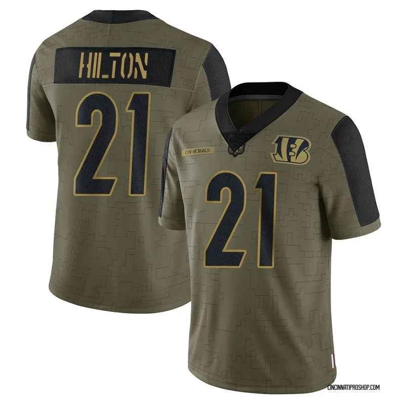 Mike Hilton Cincinnati Bengals Youth Black Distressed Name & Number  Tri-Blend T-Shirt