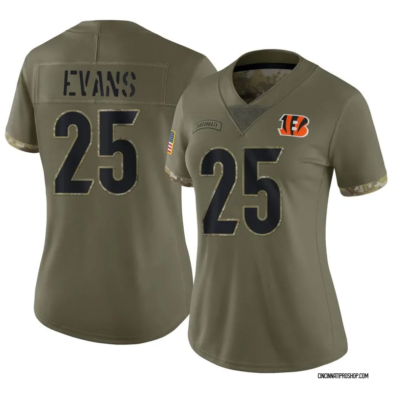 Chris Evans 25 Cincinnati Bengals Super Bowl LVII Men Game Jersey - Bluefink