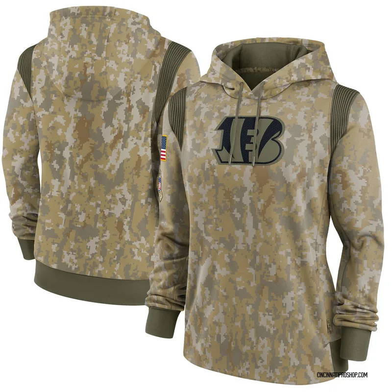 Cincinnati Bengals Nike Salute to Service Sideline Therma Pullover Hoodie -  Olive