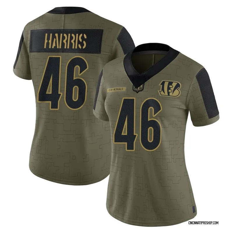 Olive Youth Clark Harris Cincinnati Bengals Limited 2022 Salute To Service  Jersey