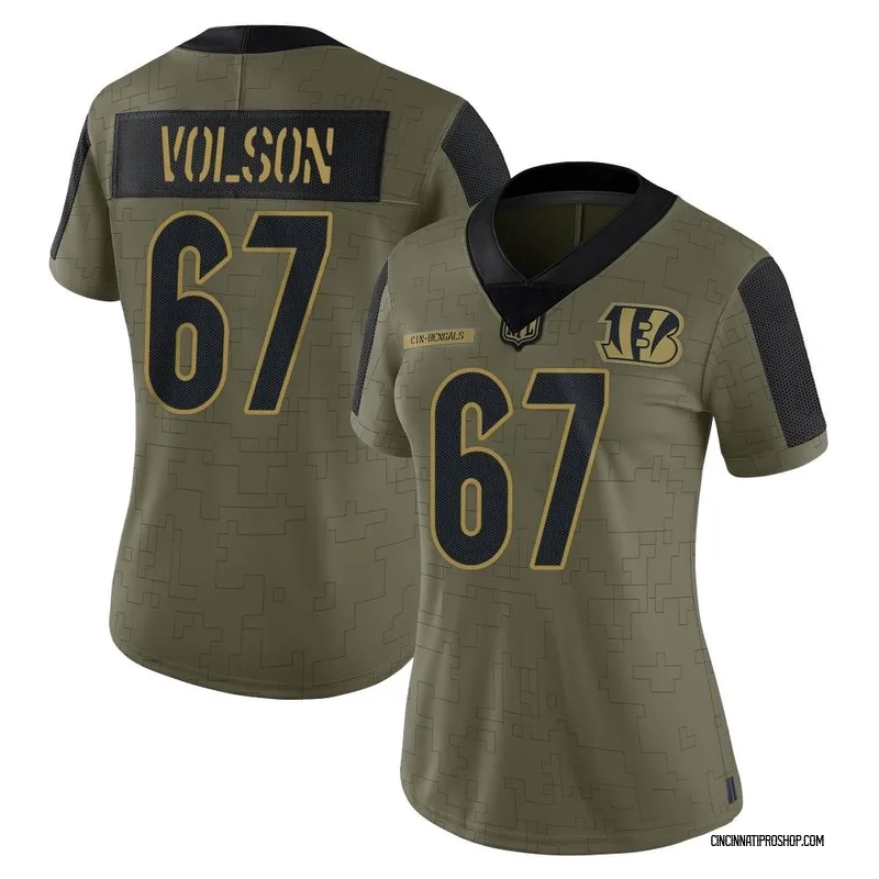 Olive Women's Cordell Volson Cincinnati Bengals Limited 2021 Salute To  Service Jersey