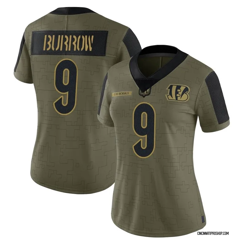 What is #9 Joe Burrow Youth Olive 2021 Salute to Service Football Player  Jerseys