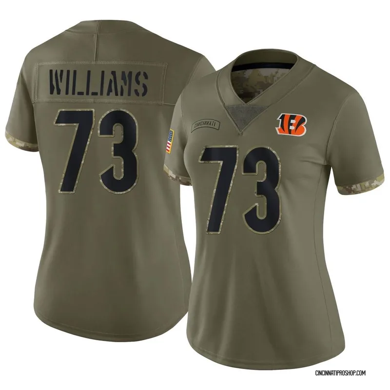 Women's Cincinnati Bengals #73 Jonah Williams Game Black Team Color  Football Jersey Size S