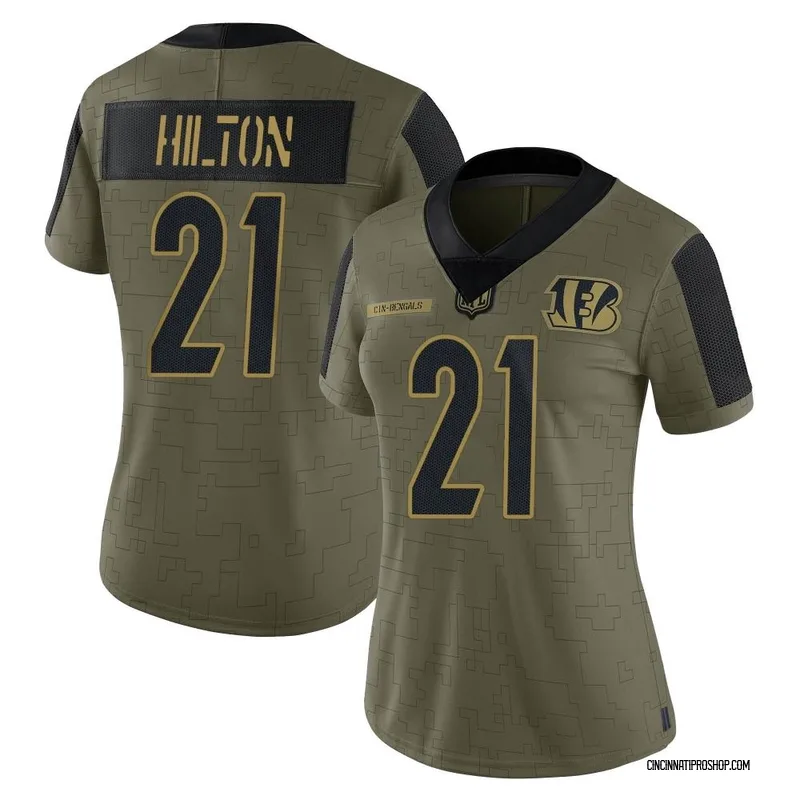 Olive Men's Mike Hilton Cincinnati Bengals Limited 2022 Salute To Service  Jersey