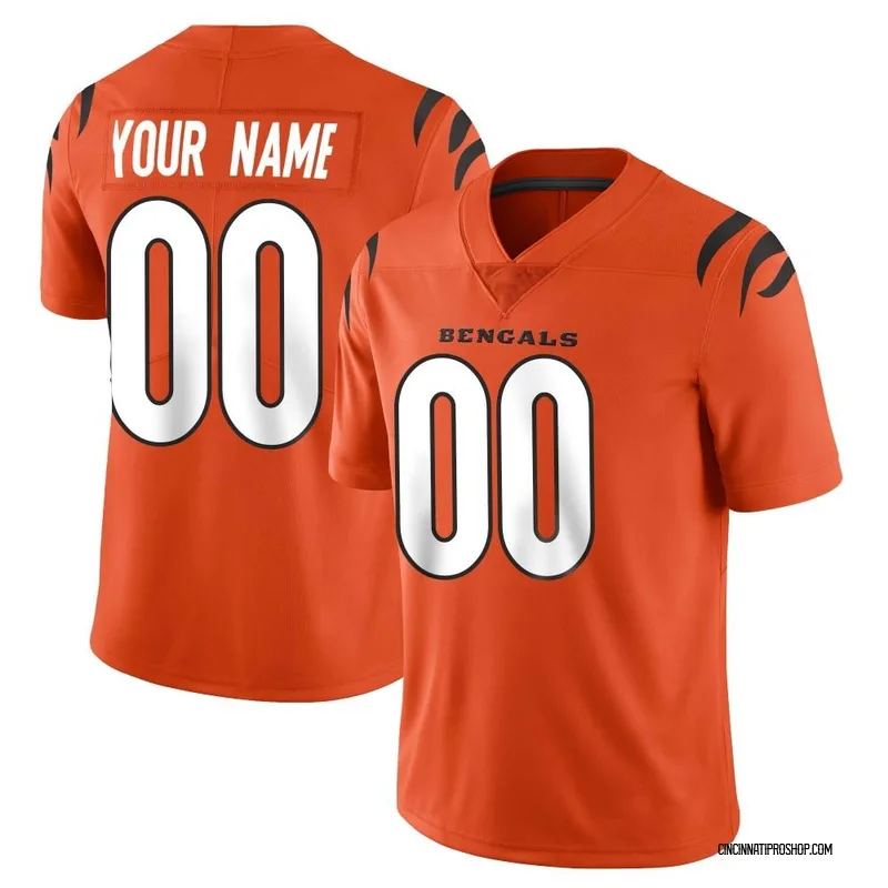 Cincinnati Bengals Nike Game Alternate Jersey - Orange - Custom - Mens