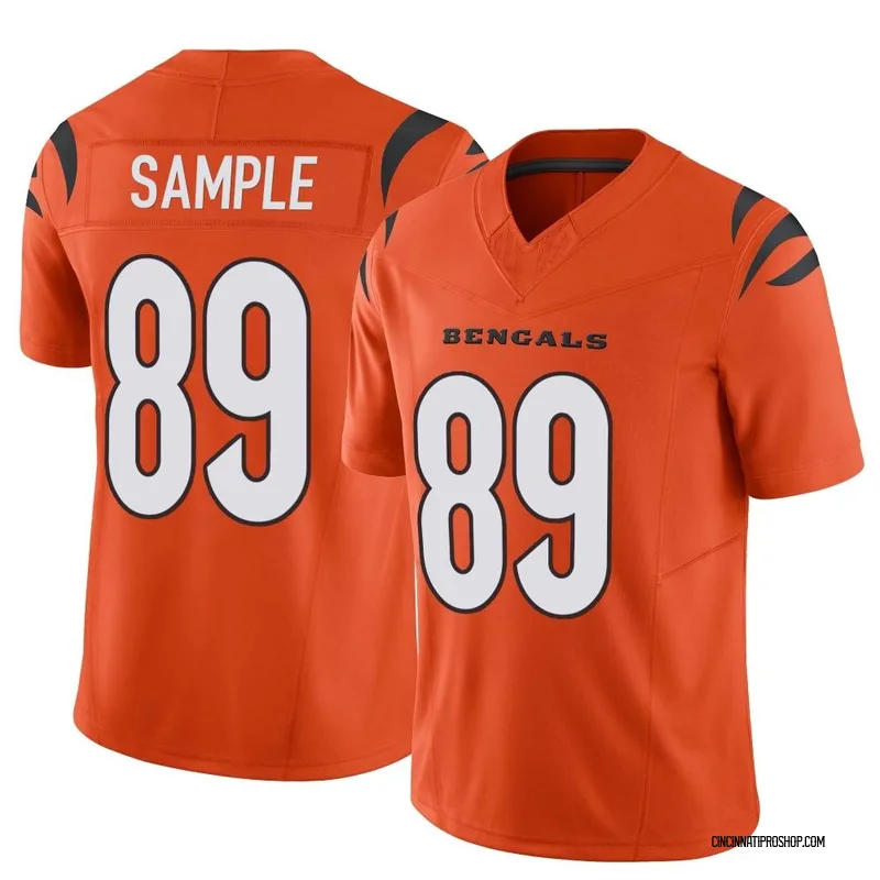 Drew Sample Cincinnati Bengals Game-Used #89 Black Jersey vs. Baltimore  Ravens on December 26 2021