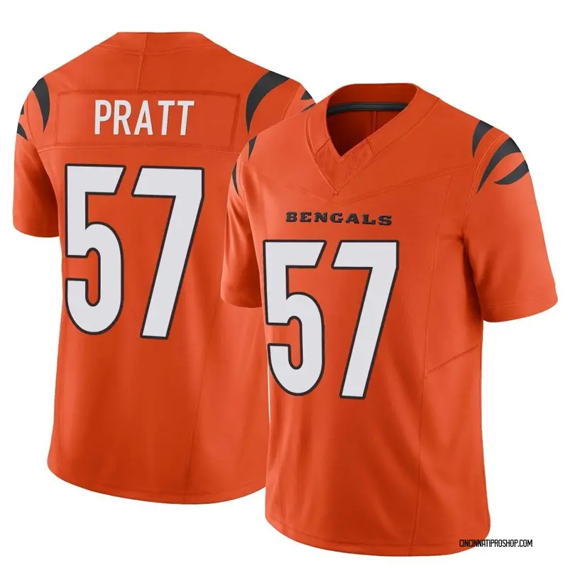 Men's Cincinnati Bengals #57 Germaine Pratt White Vapor Untouchable Limited  Player 100th Season Football Jersey Size S